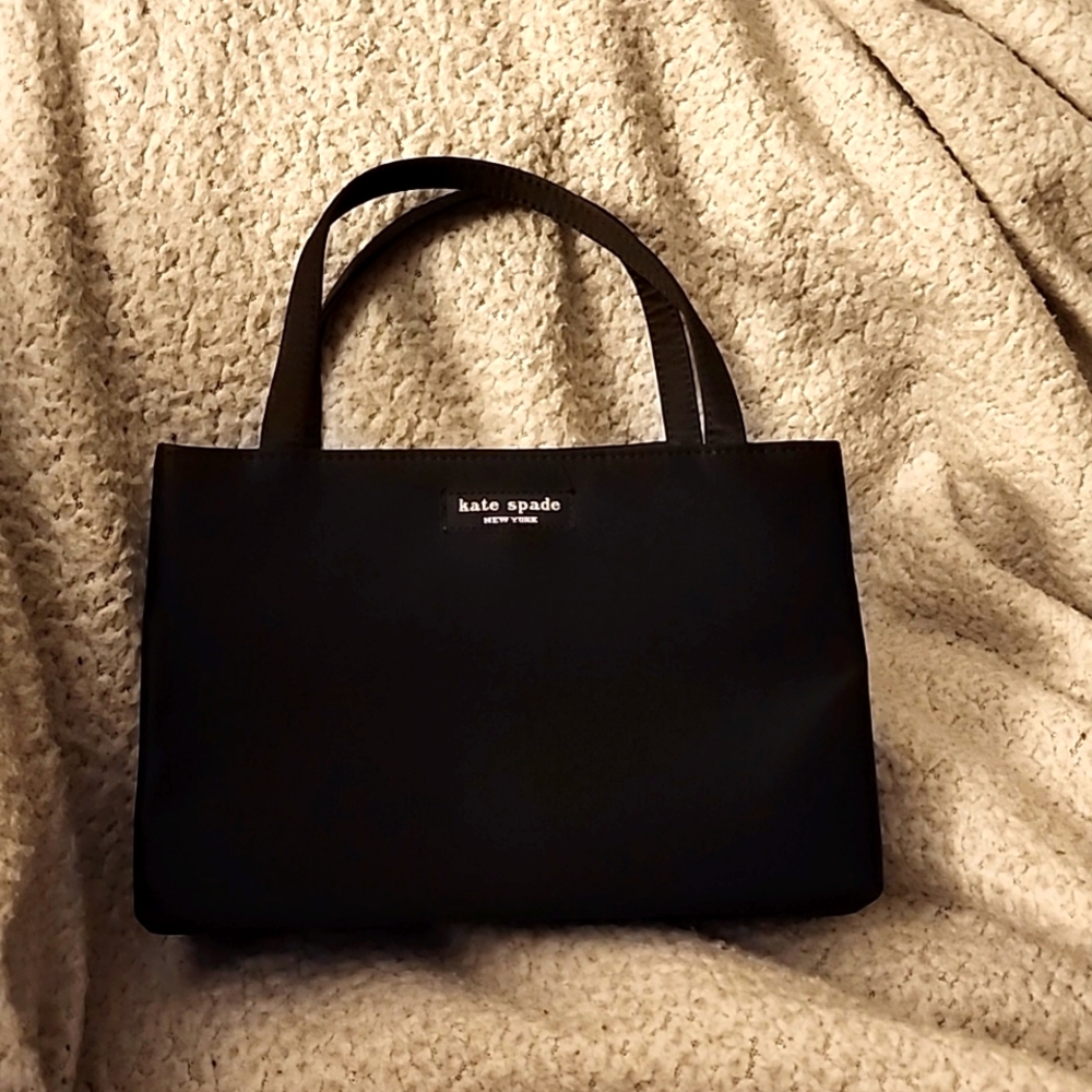 Black Kate Spade Nylon Basket Bag